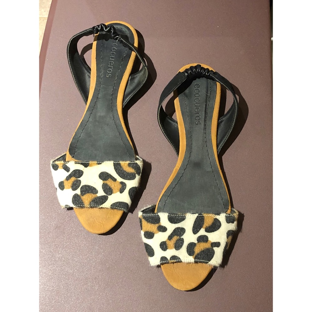 Animal print sandals